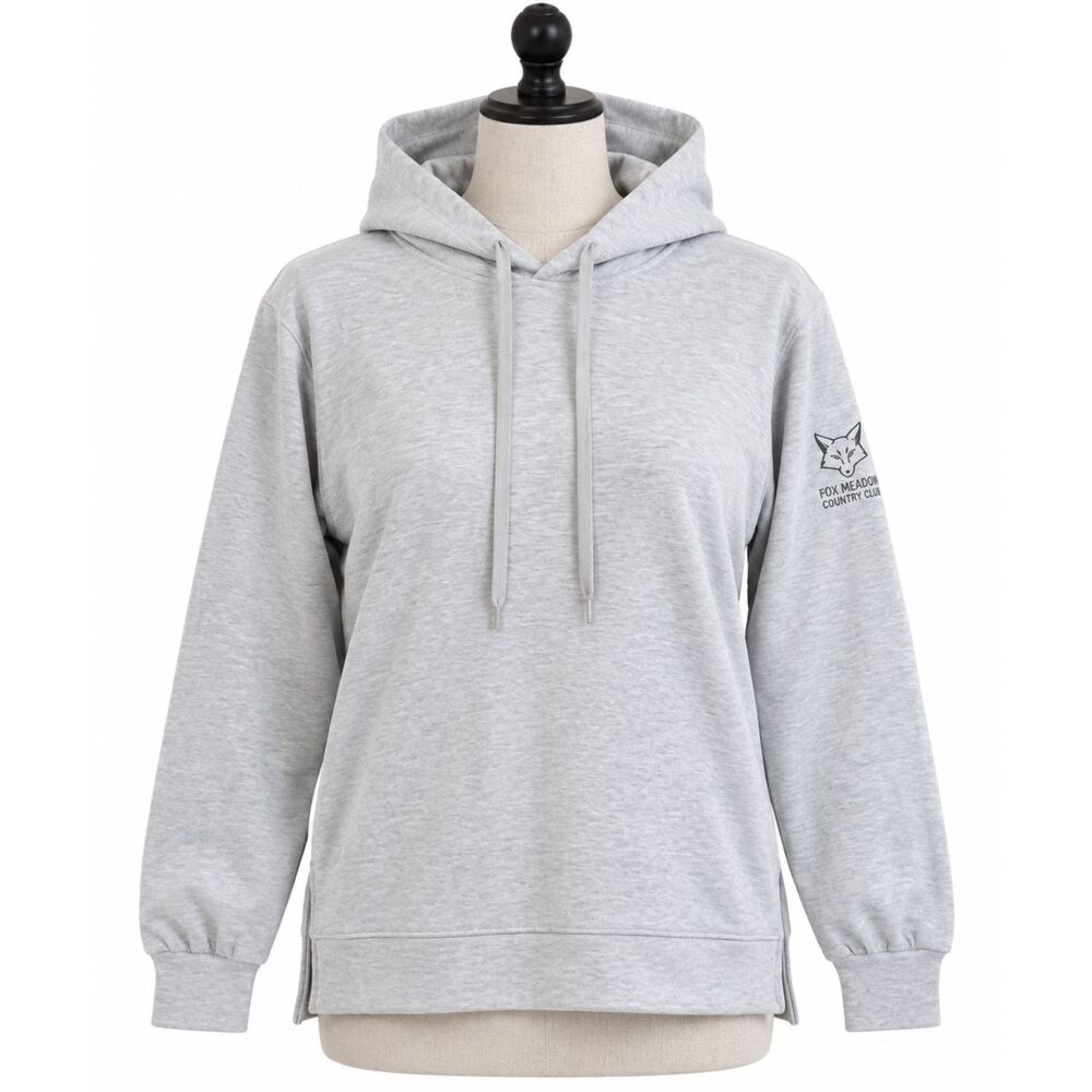 Travis Mathew Hoodie Mens M Gray Fox Meadow Country Club Golf Pullover NWOT